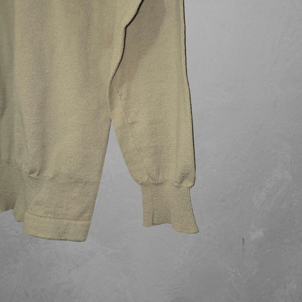 Volcom Mens Small Tan V-Neck Sweater Corpo Class A07313S0 Embroidered Logo Khaki - Picture 3 of 8
